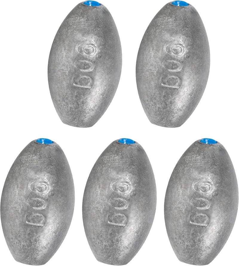 BLUEWING Egg Sinkers Fishing Weights Oval Shaped Fishing Sinkers Lead Fishing Sinker for Saltwater Fishing，1/8 oz to 7 oz - Image 1